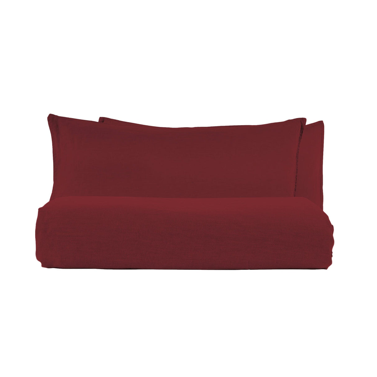 Parure Copripiumino in Lino StoneWashed No Stiro - Exclusive Copripiumino Lisola Stone Singolo Cherry