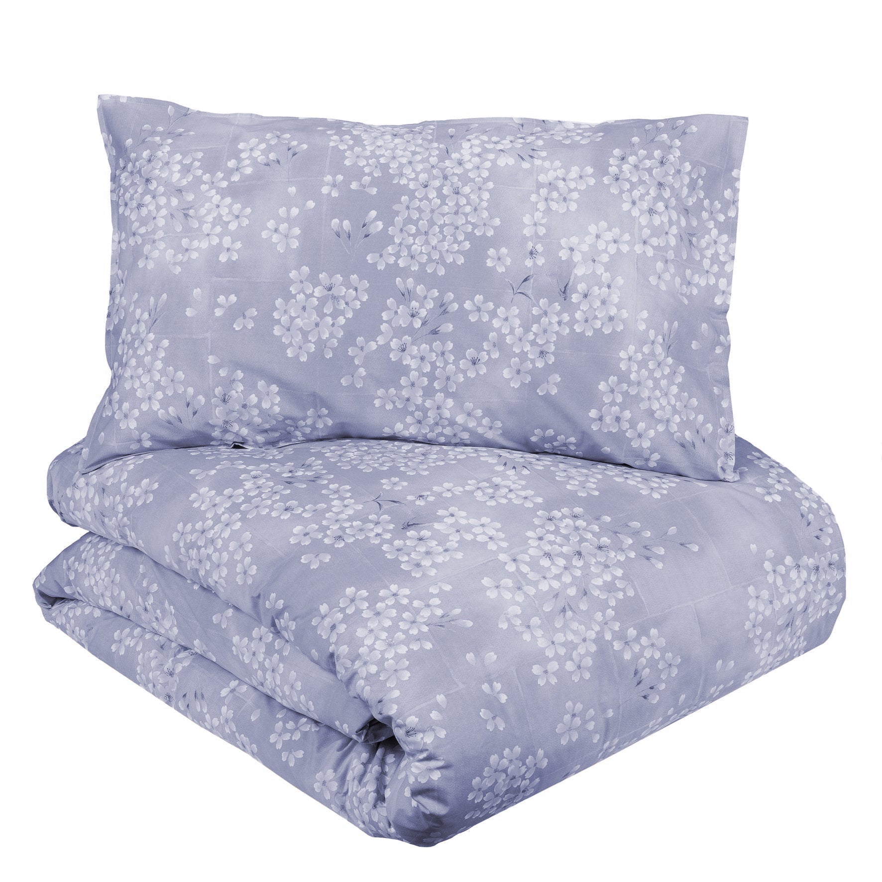 Parure Copripiumino in percalle di cotone - Kimono Copripiumino Fazzini Matrimoniale Blu