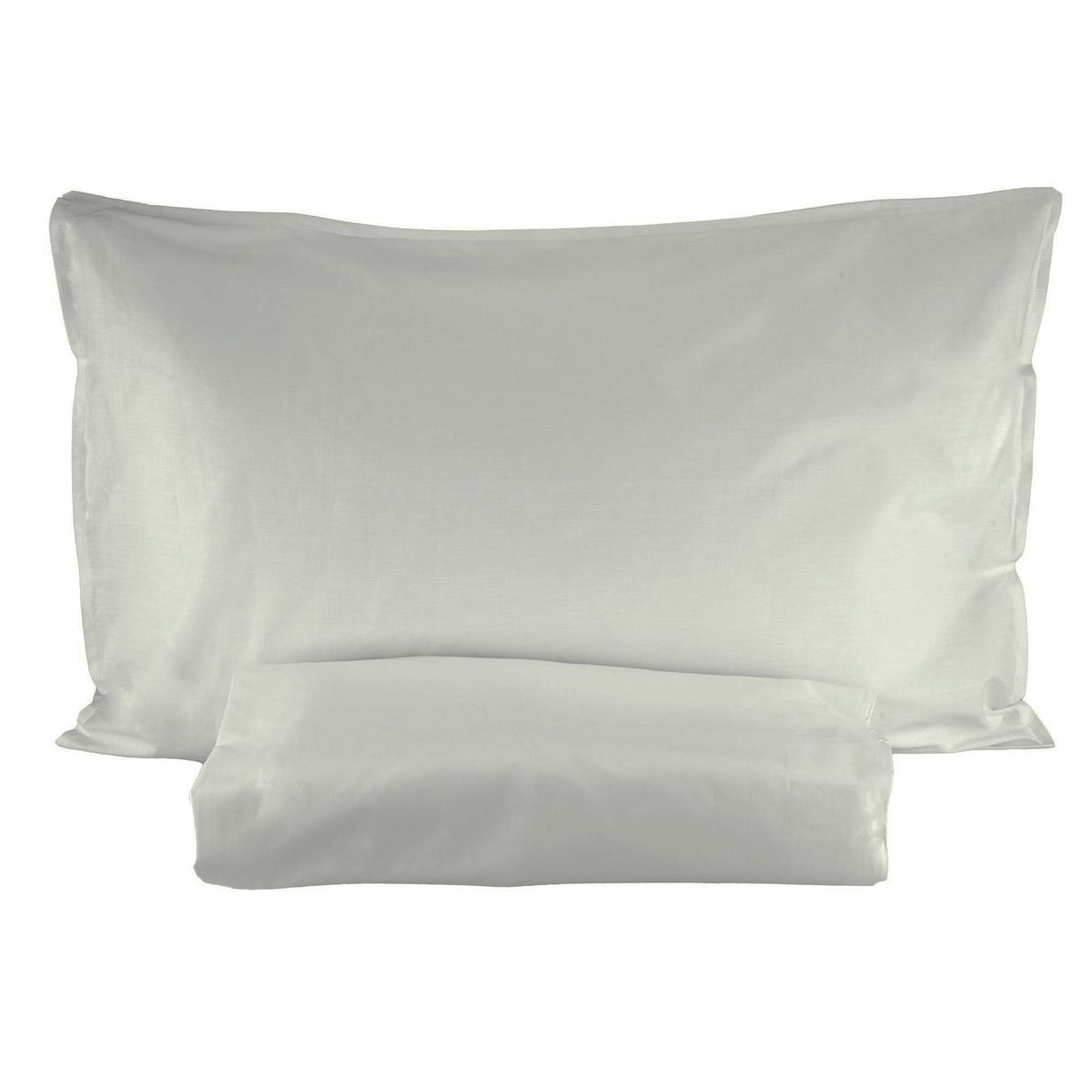 Parure Copripiumino in Percalle di Cotone Tinta Unita - Arianna Copripiumino Fazzini Singolo Grigio