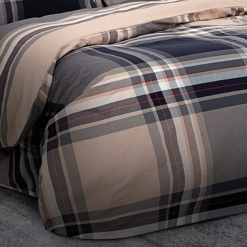 Parure Copripiumino in Percalle di Cotone Tinto in Filo - Douglas Copripiumino Daunex