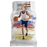 Parure Copripiumino in Puro Cotone con Stampa - Basketball Copripiumino Bimbi Daunex SINGOLO