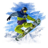 Parure Copripiumino in Puro Cotone con Stampa - Snowboard Copripiumino Bimbi Daunex