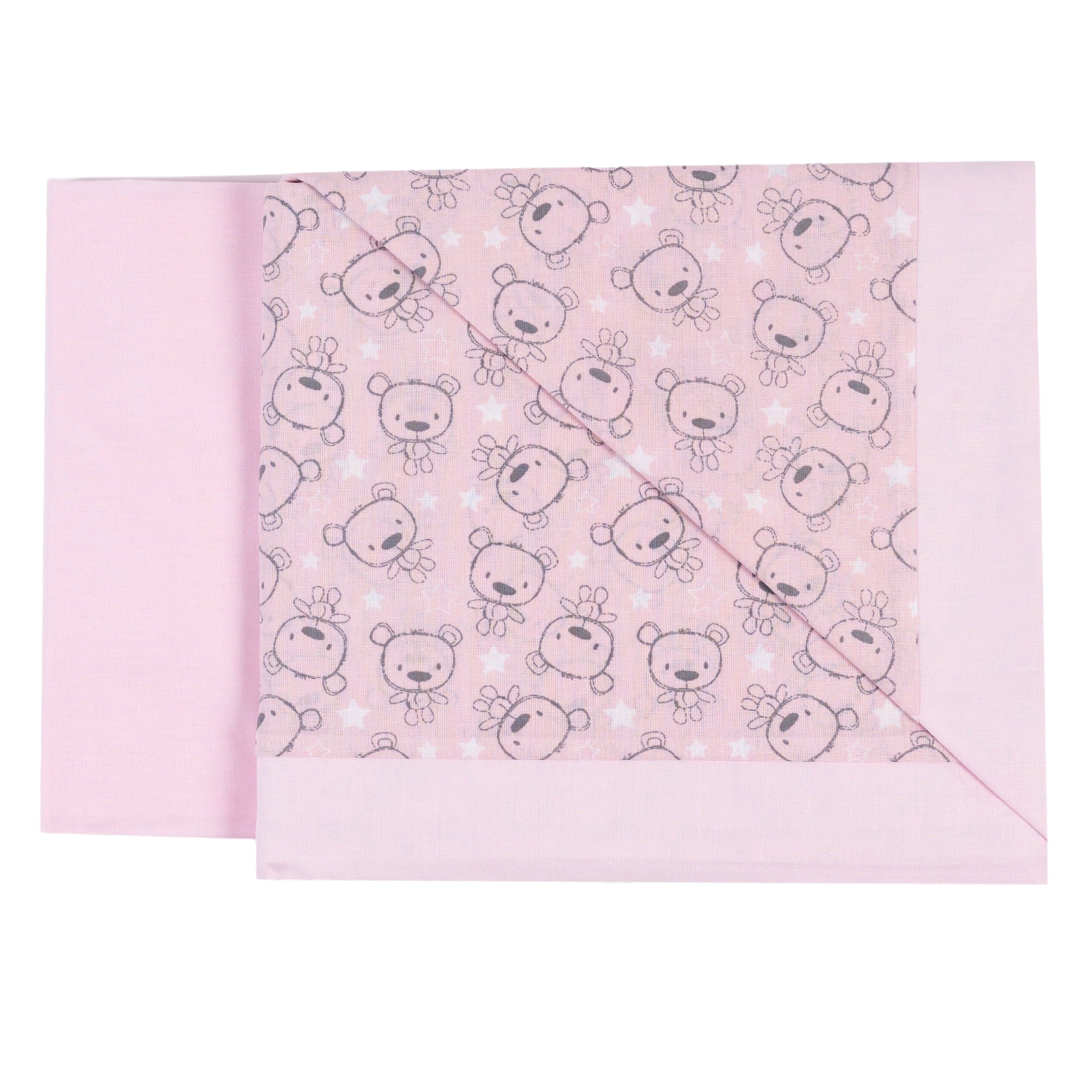 Parure Copripiumino in Puro Cotone Fantasia Stampata - Pookie Copripiumino Bimbi Lisola Baby Culla Rosa