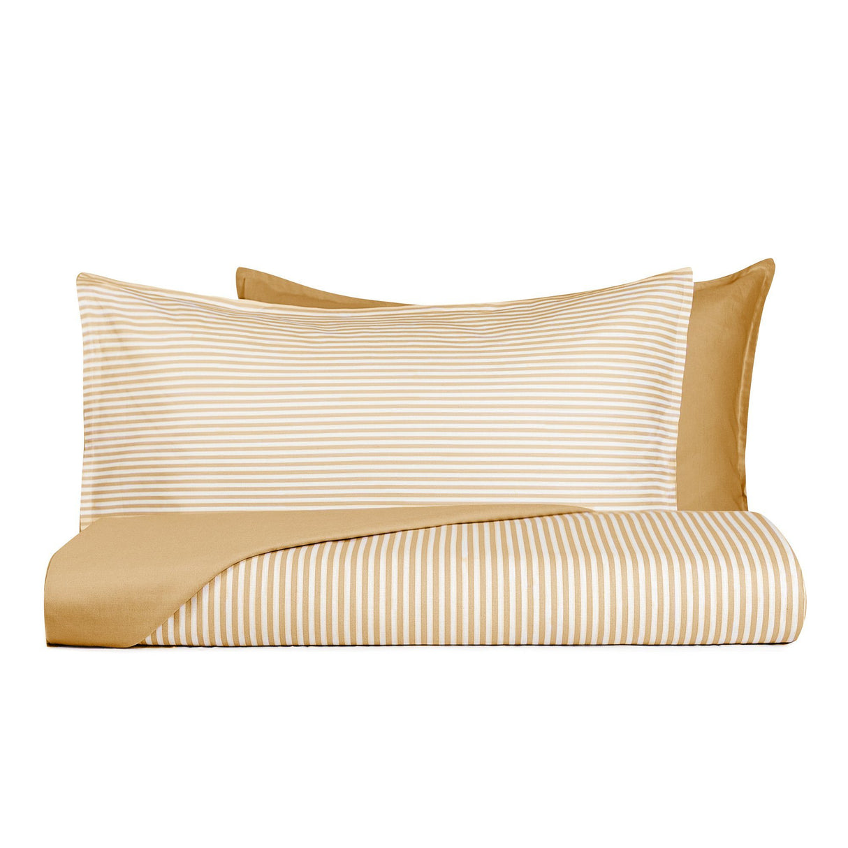 Parure Copripiumino In puro Cotone stampato - Season Copripiumino BiancoPerla Singolo Ocra