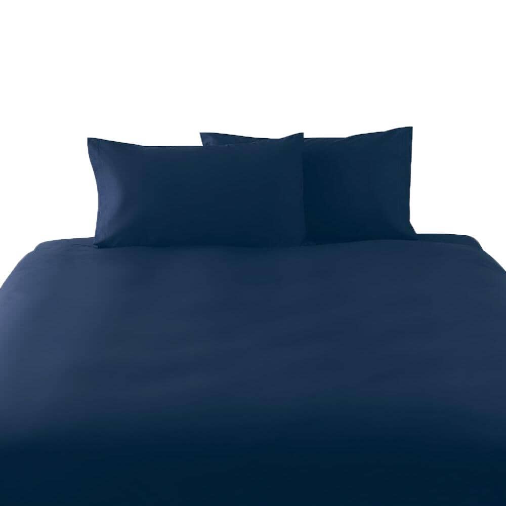Parure Copripiumino in Puro cotone tinta unita Copripiumino L'isola che non c'era Singolo Blu notte