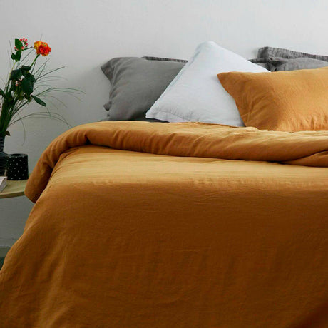 Parure Copripiumino in Puro Lino StoneWashed No Stiro - Luxury Copripiumino Lisola