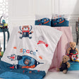 Parure Copripiumino per lettino in puro cotone con fantasia Space - Daunex
