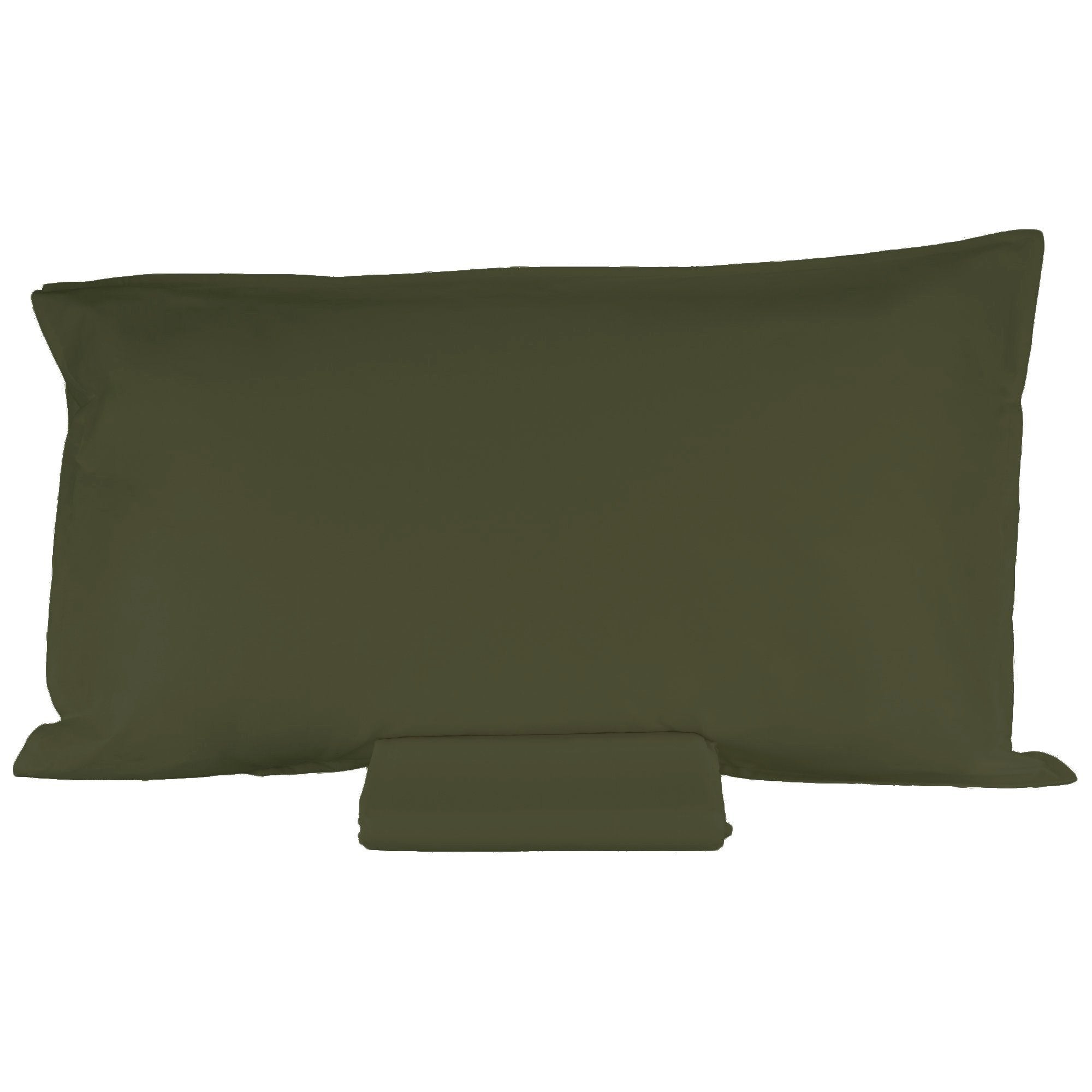 Parure Lenzuolo in Percalle di Cotone Tinta Unita - Arianna Lenzuola Fazzini Singolo Cactus