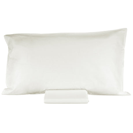 Parure Lenzuolo in Percalle di Cotone Tinta Unita - Arianna Lenzuola Fazzini Singolo Panna