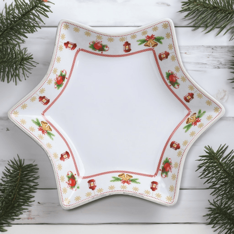 Piatto a Forma di Stella in Porcellana New Bone - Chalet Piatto Villa Altachiara