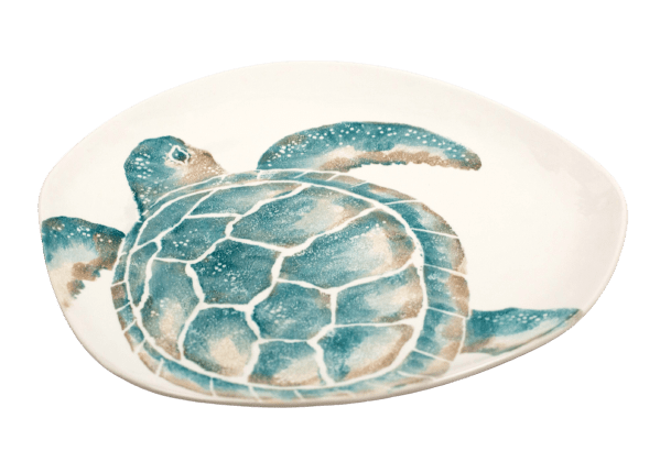 Piatto in Ceramica Fatto a Mano - Tartaruga Piatto Marinette Saint-Tropez Fondo