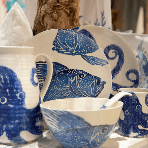 Piatto Medio in Ceramica Fatto a Mano - San Pietro Piatto Marinette Saint-Tropez