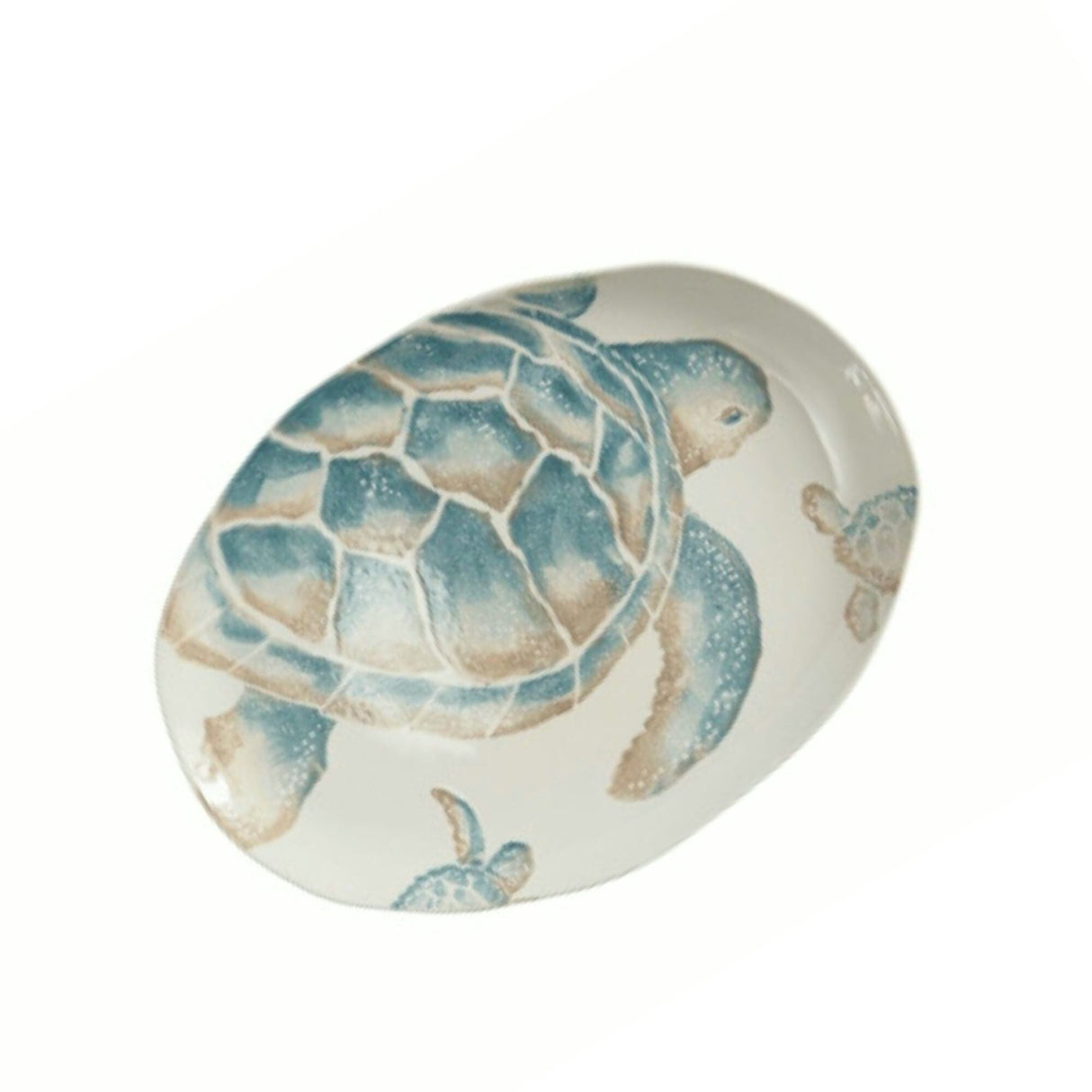Piatto Ovale in Ceramica Fatto a Mano - Tartaruga Piatto Marinette Saint-Tropez Medio