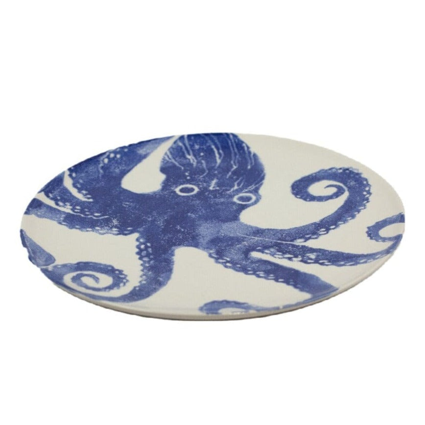 Piatto Piano in Ceramica Fatto a Mano - Polipo Piatto Marinette Saint-Tropez Medio