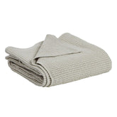 Plaid a Nido D'Ape StoneWashed in Cotone Tinta Unita - Maia Plaid Vivaraise Lino