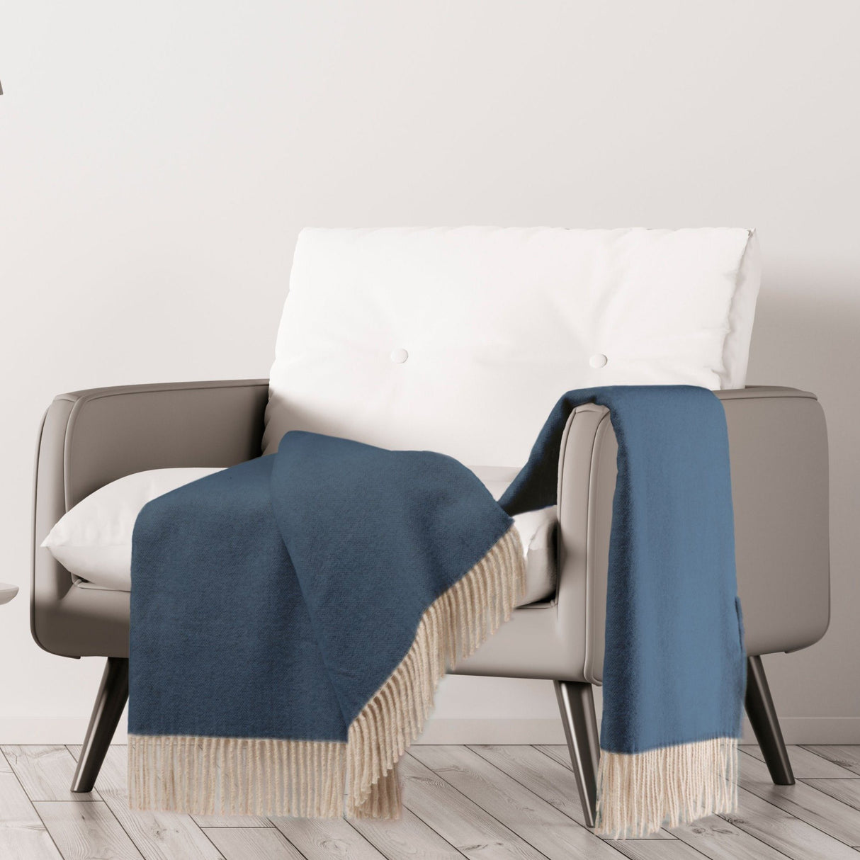 Plaid in Cashmere e Lana Vergine - Iside Plaid Marzotto Blu