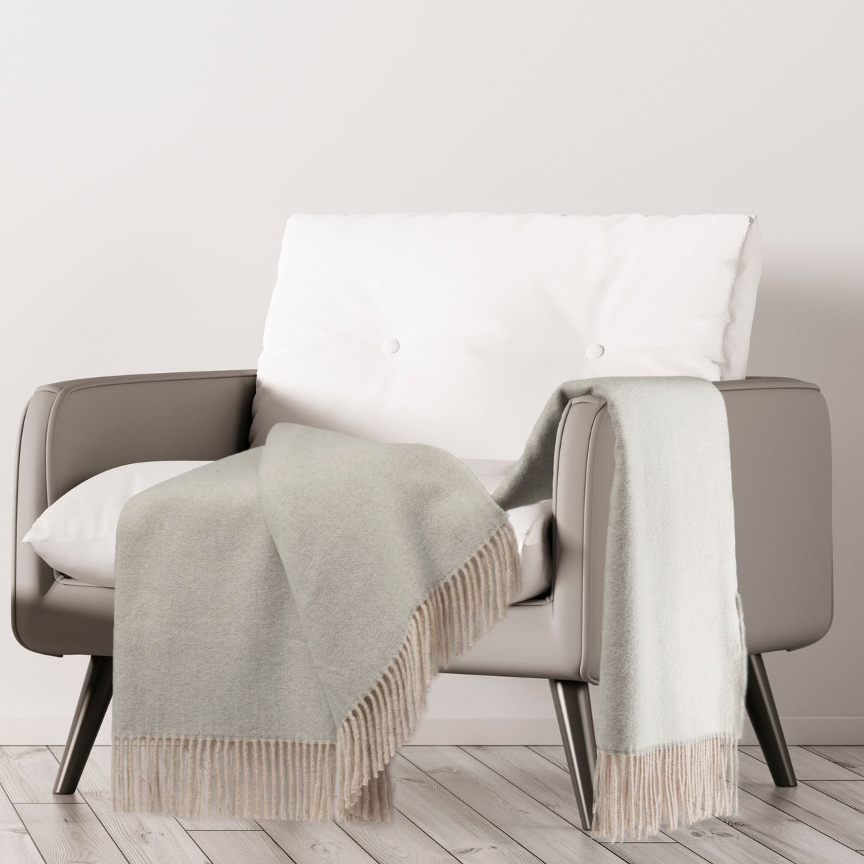 Plaid in Cashmere e Lana Vergine - Iside Plaid Marzotto Grigio