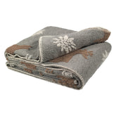 Plaid in Lana Cotta Fantasia - Cervo Alpino Plaid Lana Italia 150x200cm Grigio