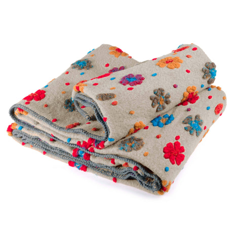 Plaid in Lana Cotta Fantasia - Margherita Plaid Lana Italia Plaid Beige