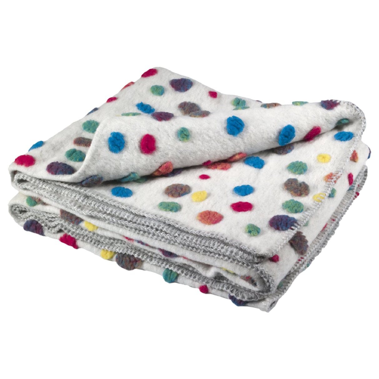 Plaid in Lana Cotta Fantasia - Pois Plaid Lana Italia Plaid Bianco