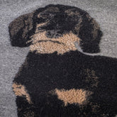 Plaid in Lana Cotta - I Love Bassotto a pelo duro Plaid i nastri di Mirta