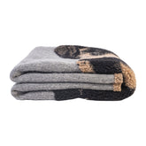 Plaid in Lana Cotta - I Love Bassotto a pelo duro Plaid i nastri di Mirta