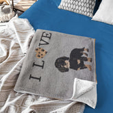 Plaid in Lana Cotta - I Love Bassotto a pelo duro Plaid i nastri di Mirta