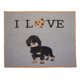 Plaid in Lana Cotta - I Love Bassotto a pelo duro Plaid i nastri di Mirta Plaid