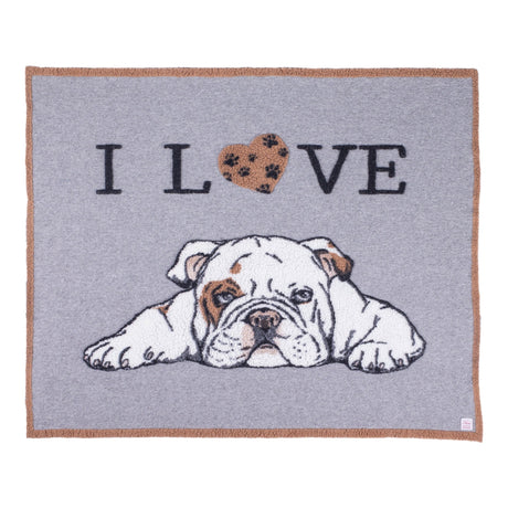 Plaid in Lana Cotta - I Love Bulldog Inglese Plaid i nastri di Mirta Plaid