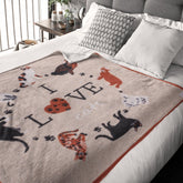 Plaid in Lana Cotta - I Love Cats Plaid i nastri di Mirta
