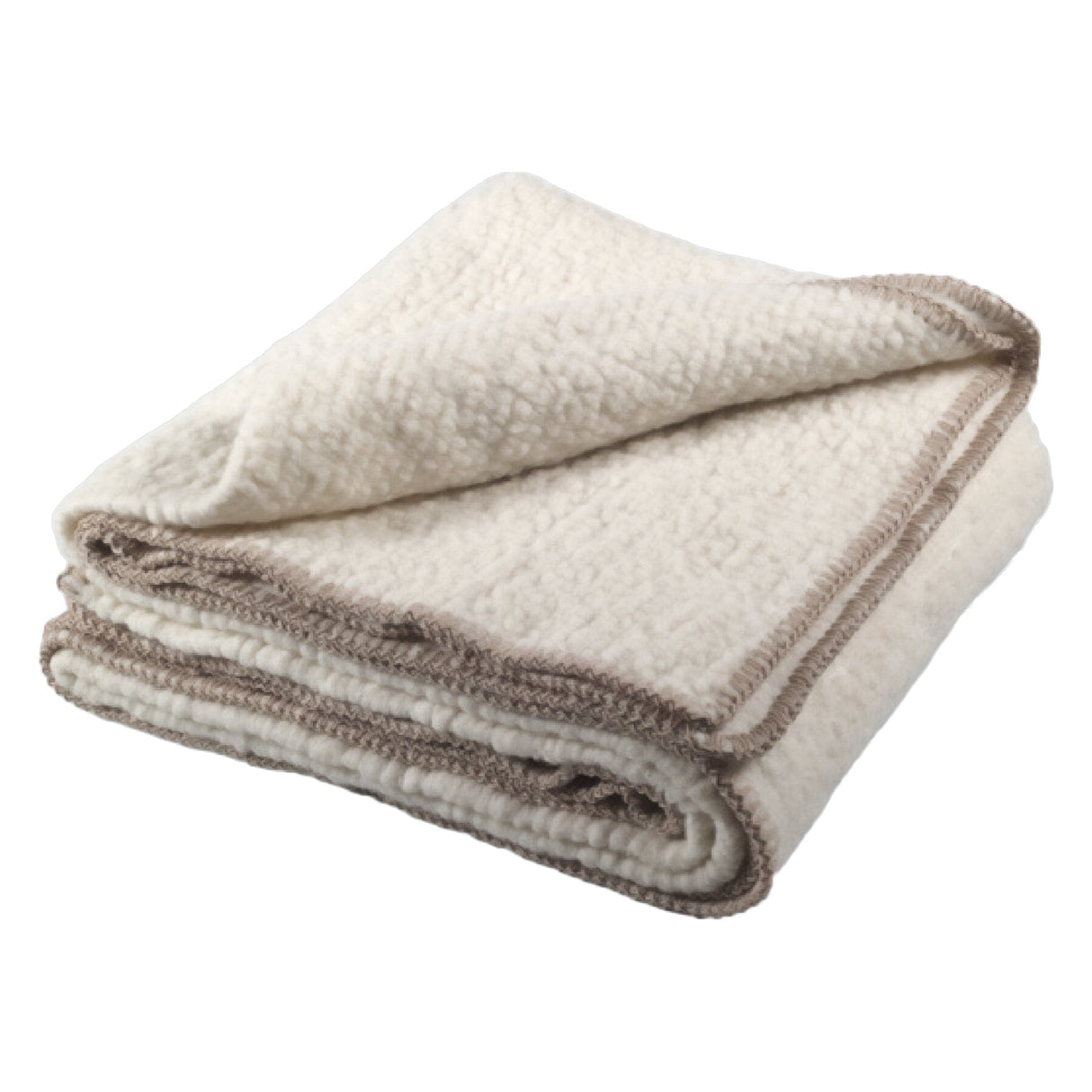 Plaid in Lana Cotta Tinta Unita - Bouclè Plaid Lana Italia Plaid Bianco