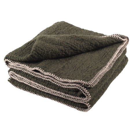 Plaid in Lana Cotta Tinta Unita - Bouclè Plaid Lana Italia Plaid Verde