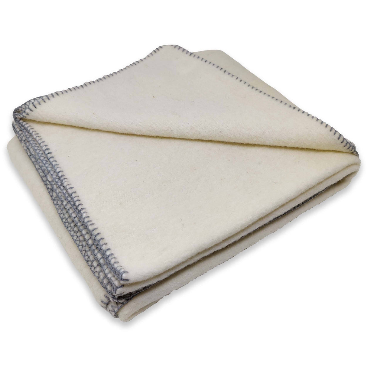 Plaid in Lana Tinta Unita - Giusy Plaid Appodia Plaid Panna