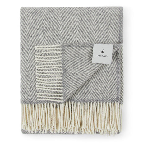 Plaid in Lana Vergine - Iseo Spina Plaid Marzotto Grigio