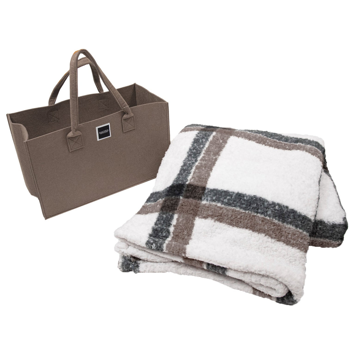 Plaid in MicroPile con Borsa Coordinata - Cambridge Plaid Daunex