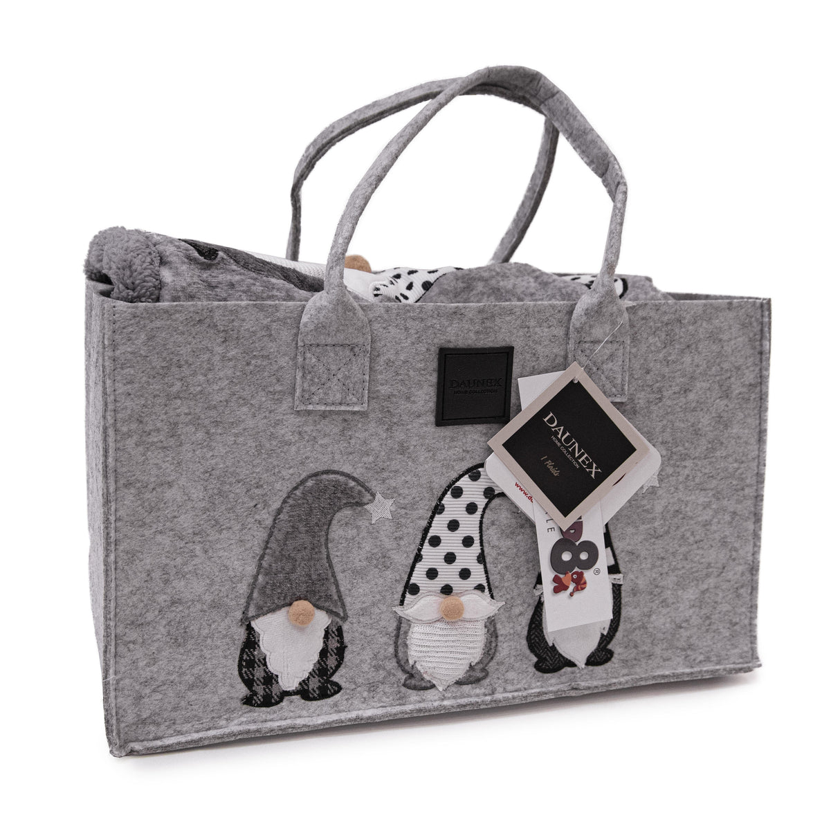 Plaid in MicroPile con Borsa Coordinata - I Tre Gnomi Plaid Daunex Plaid Grigio Perla