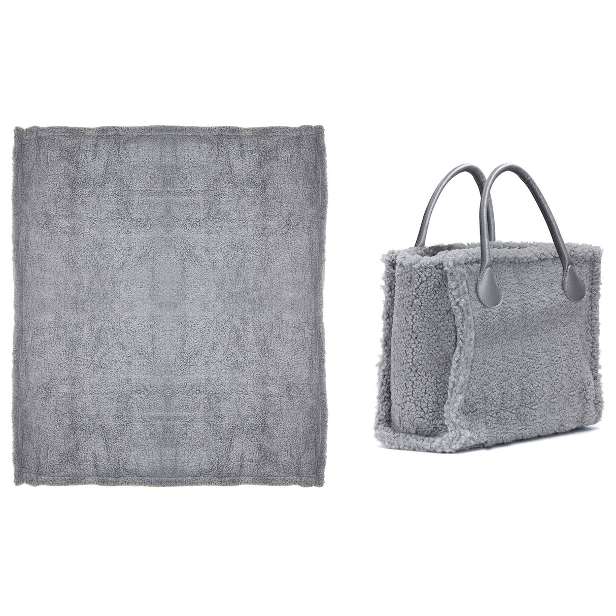 Plaid in MicroPile con Borsa Coordinata - Sofy Plaid Daunex Plaid Antracite