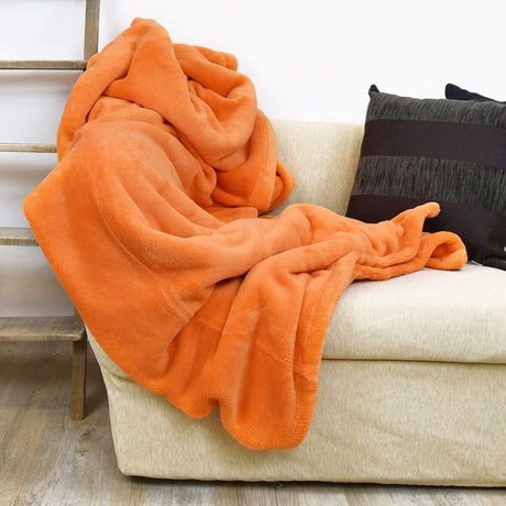 Plaid in Micropile - Prime Plaid Lisola 150x200cm Mandarino