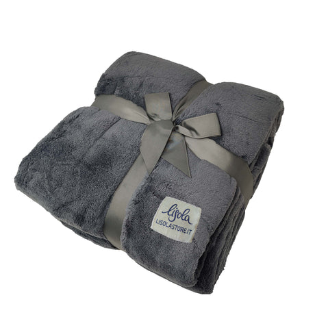 Plaid in Micropile - Ricciolone Plaid Lisola 250x200cm Antracite