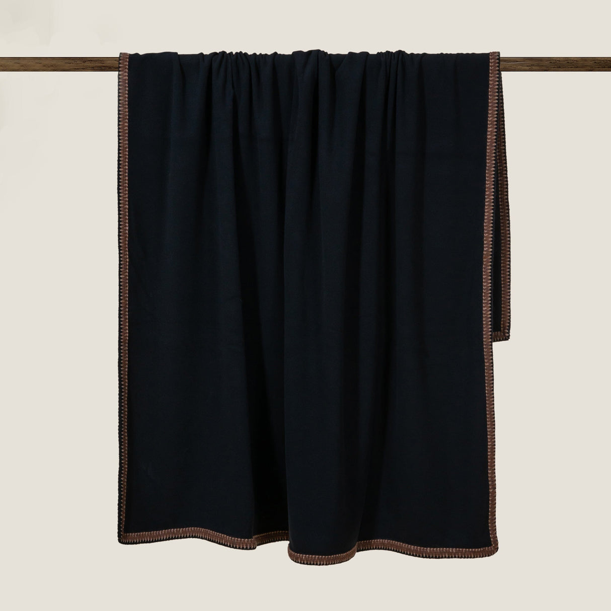 Plaid in Misto Bamboo con Bordino - Tiffany Plaid Frati Home Plaid Nero