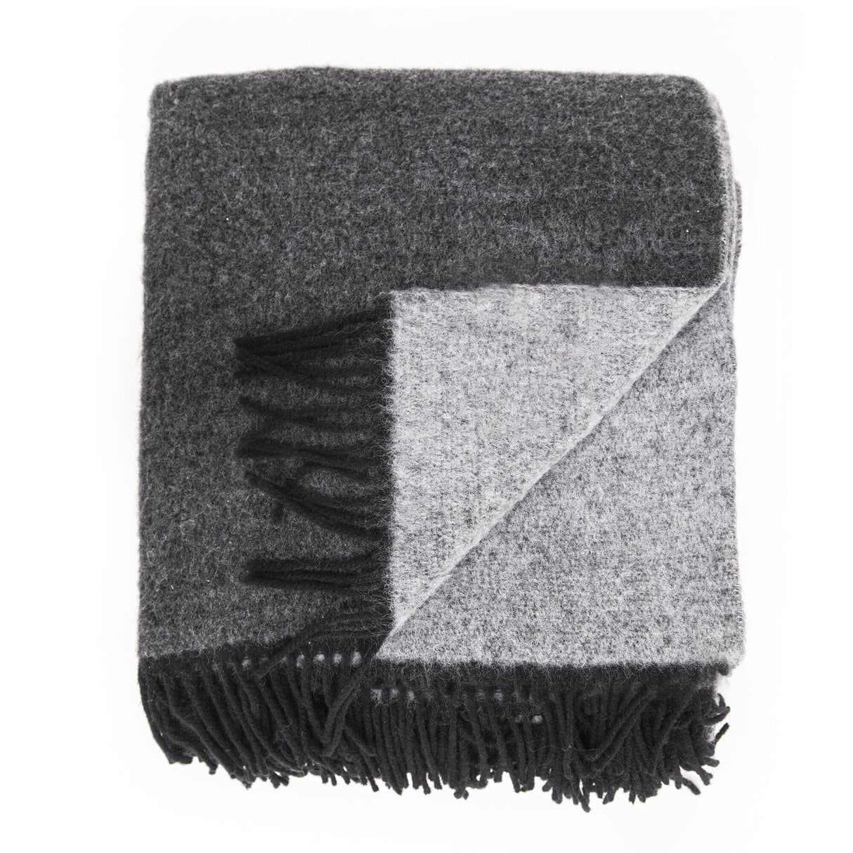 Plaid in Misto Lana Mohair - Raffaello Plaid Daunex 140x180cm Antracite/Grigio