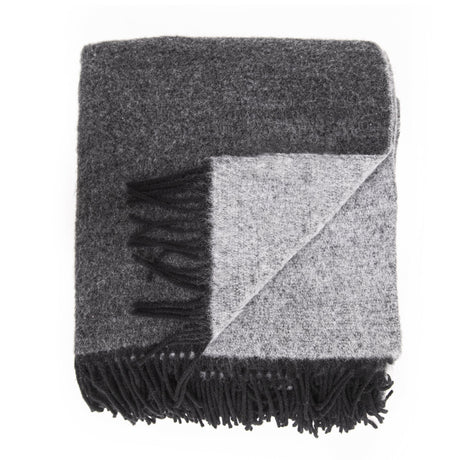 Plaid in Misto Lana Mohair - Raffaello Plaid Daunex 140x180cm Antracite/Grigio