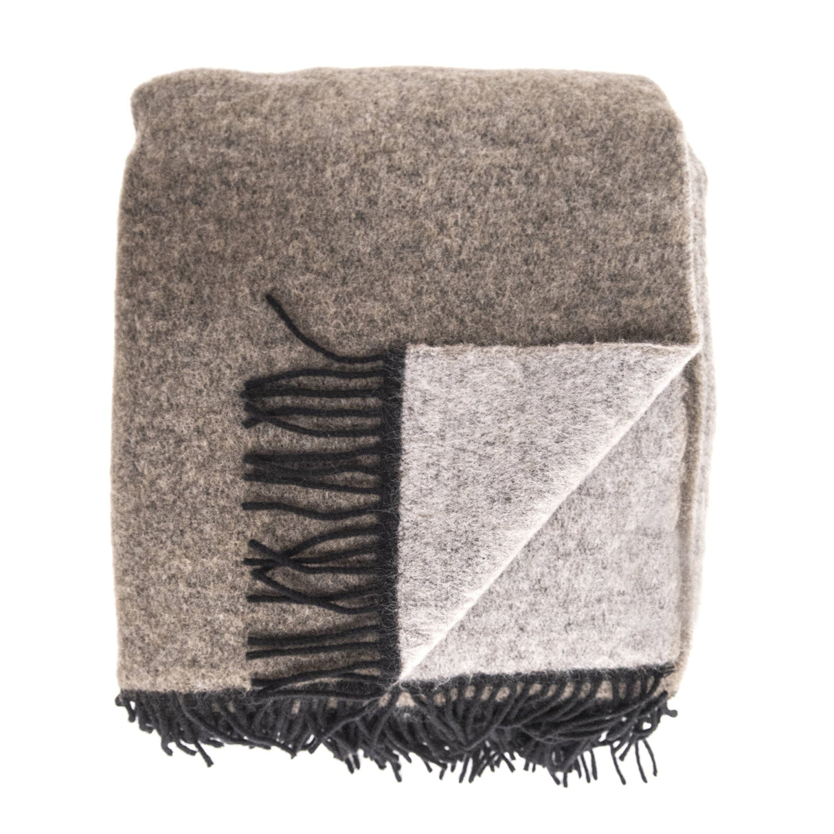 Plaid in Misto Lana Mohair - Raffaello Plaid Daunex 140x180cm Tortora/Grigio