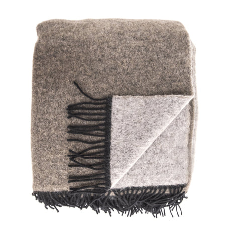 Plaid in Misto Lana Mohair - Raffaello Plaid Daunex 140x180cm Tortora/Grigio