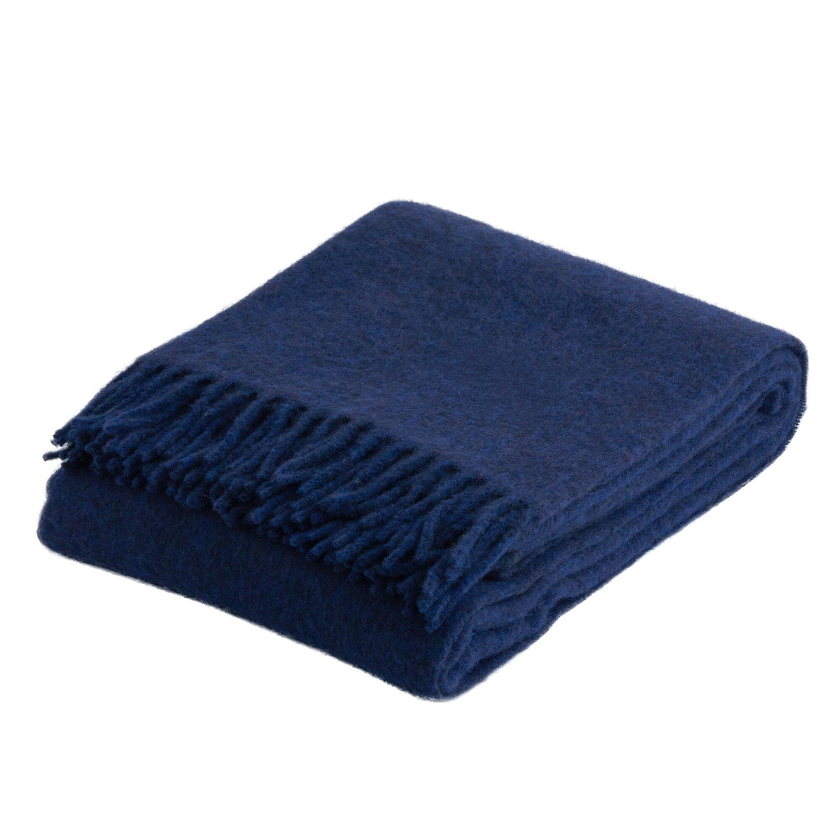 Plaid in Misto Lana Tinta Unita - Paganini Plaid Biancoperla 150x200cm Blu Navy