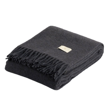 Plaid in Misto Lana Tinta Unita - Paganini Plaid Biancoperla 150x200cm Piombo