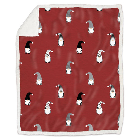 Plaid Morbidotto in MicroPile Fantasia Stampata - Hobbit Plaid Daunex Plaid Bordeaux