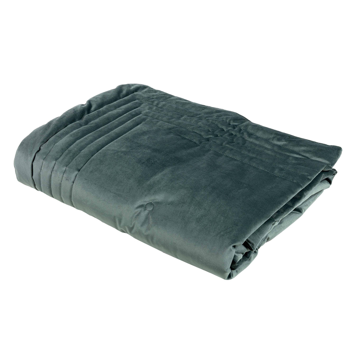 Plaid Trapuntato in Velluto Tinta Unita - Fascino Plaid Fazzini Singolo Verde