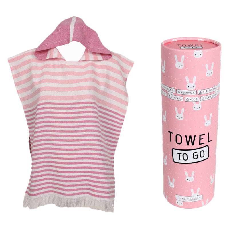 Poncho in Puro Cotone con Confezione - Playa Telo Mare Towel to GO Rosa