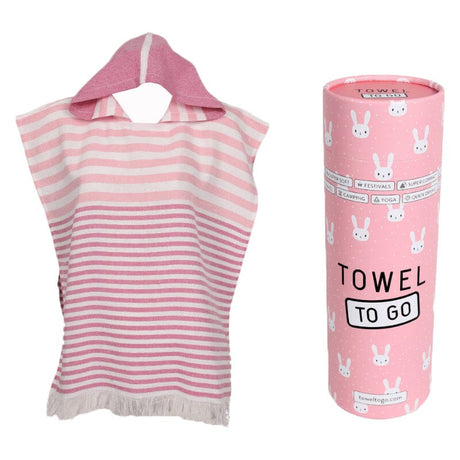 Poncho in Puro Cotone con Confezione - Playa Telo Mare Towel to GO Rosa